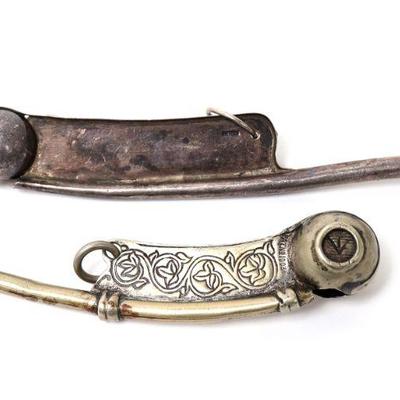 Lot 161 two bosun whistle one sterling british navy