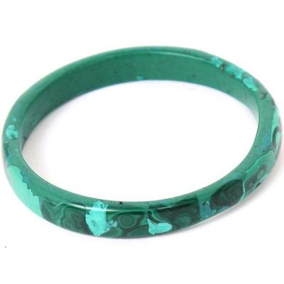 Lot 205 gorgeous all natural polished malachite bracelet