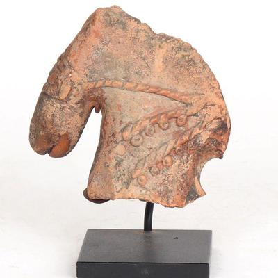 Lot 441 ancient terracotta horse head probably nepal