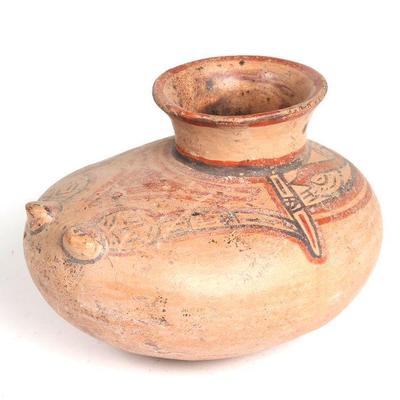 Sale Photo Thumbnail #230: Lot 233 pre columbian nicoya polychrome kidney effigy urn