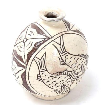 Lot 402 beautiful korean porcelain flask double fish
