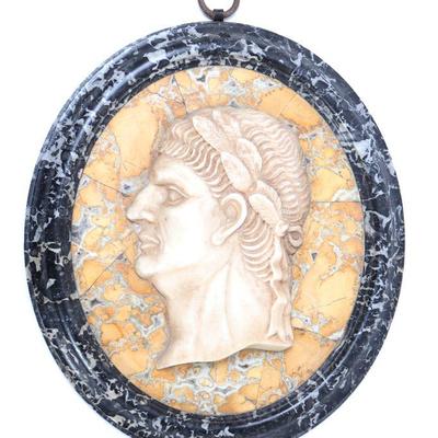 Lot 272 grand tour mixed marble emperor plaque