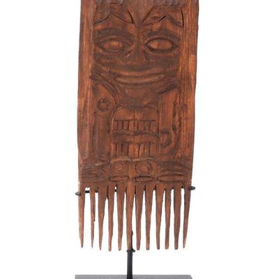 Lot 254 pacific northwest wood carved comb wstand