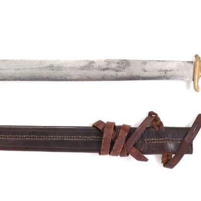 Lot 65 large negrito bolo sword w scabbard