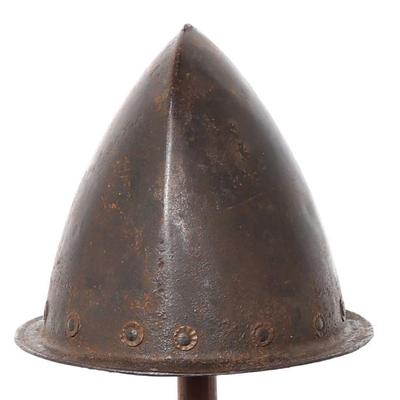 Lot 103 italian cabasset helm w papal arsenal mark