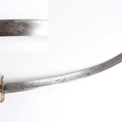 Lot 23 english etched order of the garter' officers sabre, 1803