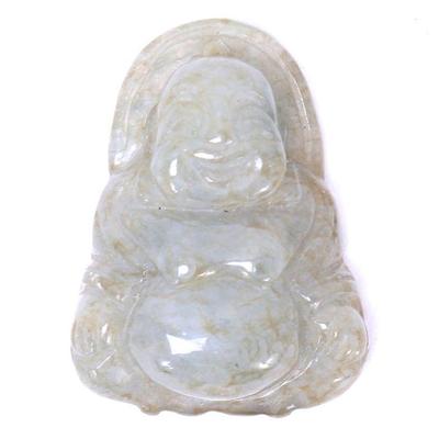 Lot 192 chinese white jade style buddha plaque