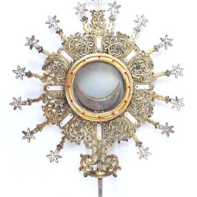 Lot 284 processional monstrance spanish colonial 1600 1700s