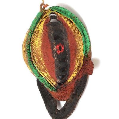 Lot 406 polychrome painted png dance mask