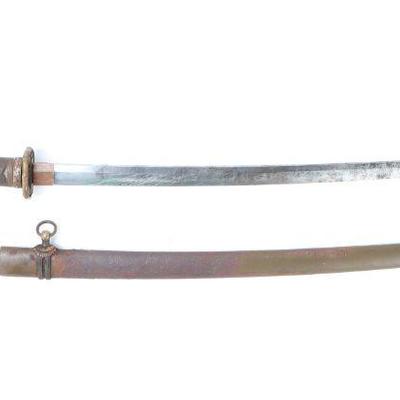 Lot 54 japanese wwii army gunto sword w 17th c blade