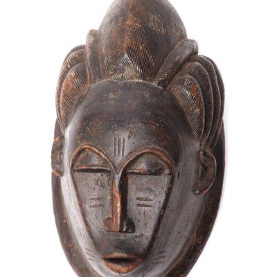 Sale Photo Thumbnail #430: Lot 434 male baule portrait mask ivory coast
