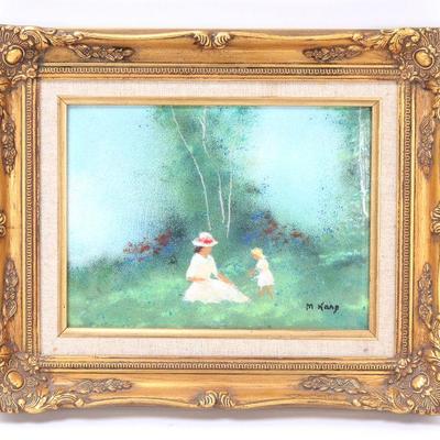 Lot 293 original max karp enamel on copper mother & daughter