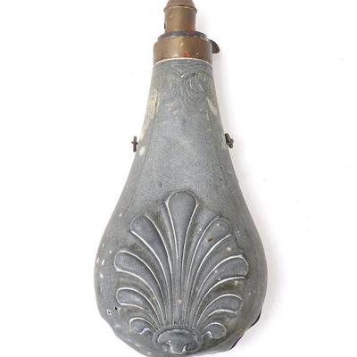 Lot 94 copper brass black powder flask