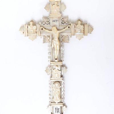 Lot 283 mop portuguese corpus christi crucifix circa 1900