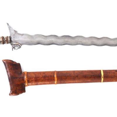 Lot 60 15 wave moro sulu daganan kris sword