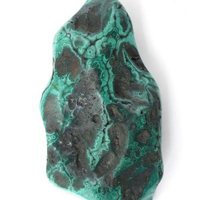 Lot 309 lovely raw bright green malachite specimen