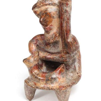 Sale Photo Thumbnail #231: Lot 234 nayarit polychrome pottery antidotal platform