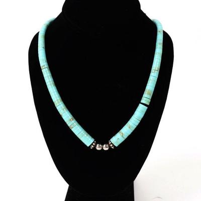 Lot 135 gorgeous native american turquoise necklace