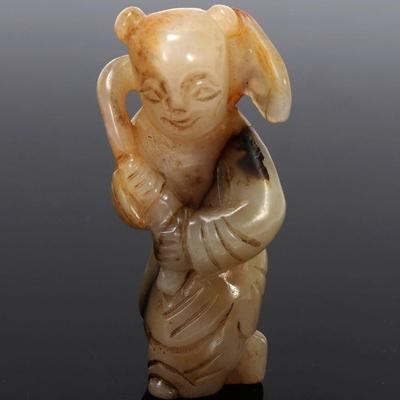 Lot 180 chinese miniature white jade figure