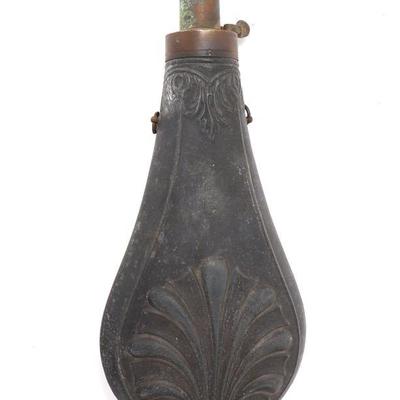Lot 93 mid 19th century copper powder flask