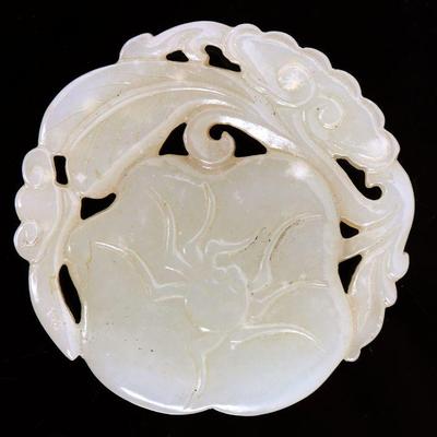 Lot 181 lovely chinese white jade ximu plaque