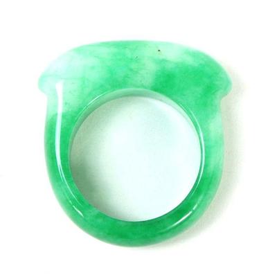 Lot 197 chinese green jade style ring