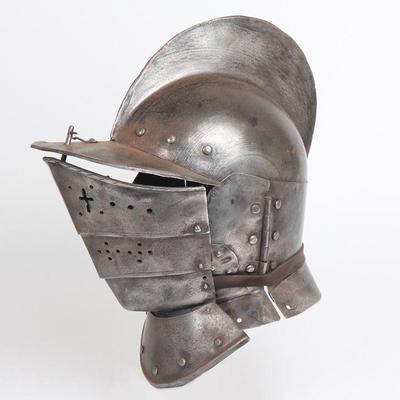 Lot 102 falling buffe burgonet helm 16th c. style