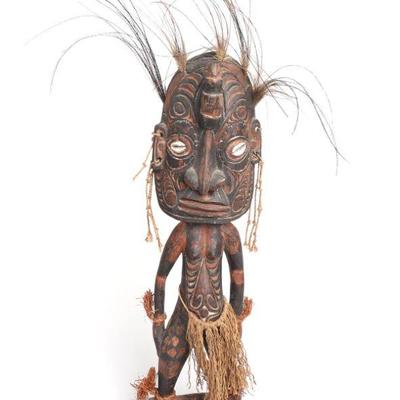 Lot 408 handsome png ancestor figure wfiber skirt