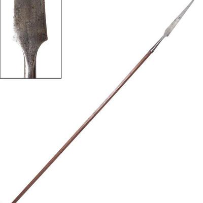 Lot 30 european spear polearm 18th c.