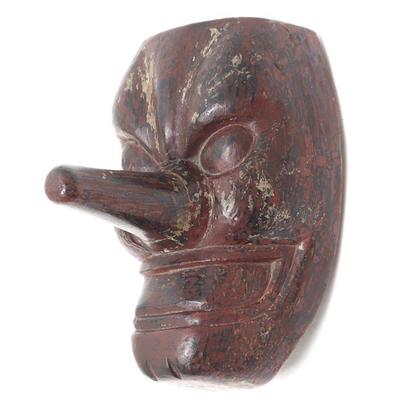 Lot 397 vintage japanese wood carved tengu mask