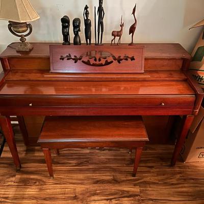 Gorgeous Upright Piano w/ Matching Bench 