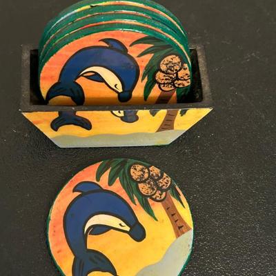 Tropical Dolphin Coaster Set 