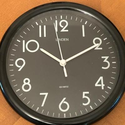 Retro Linden Black Wall Clock 