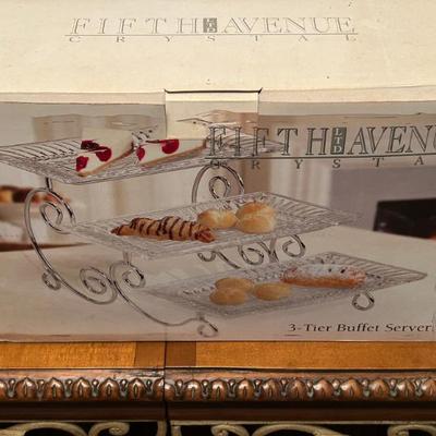 Fifth Avenue Crystal Estate 3-Tier Buffet Server