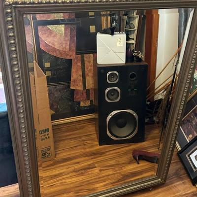 Large Gold Framed Wall Mirror 