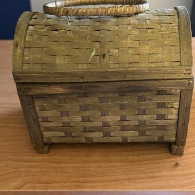 Woven Rattan Small Storage Chest 