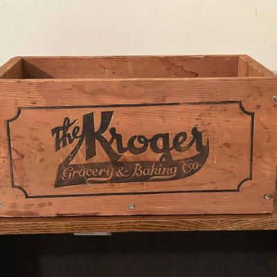Vintage Kroger Wooden Crate 