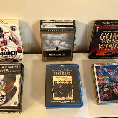 PC Games, VHS Tapes, DVD Movies, Blue Ray Movies and CD's