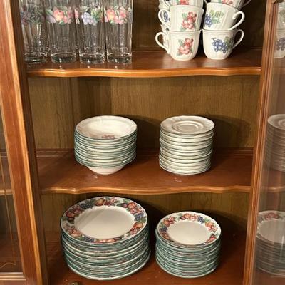 Noritake "Market Day" China and Glassware Set