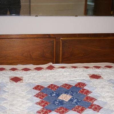56" headboard, Drexel . The box spring and mattress is a Beauty rest in very good condition. queen size 