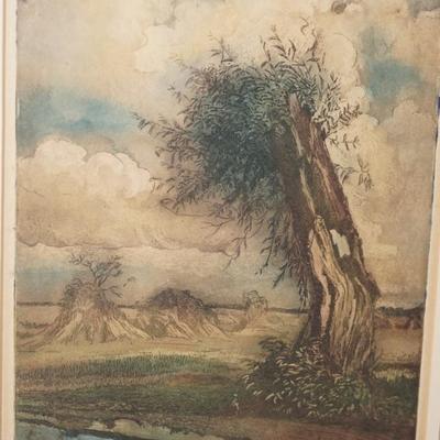 Fred Becker etching "Harvest " signed lower-left
from the Knutzen collection 
