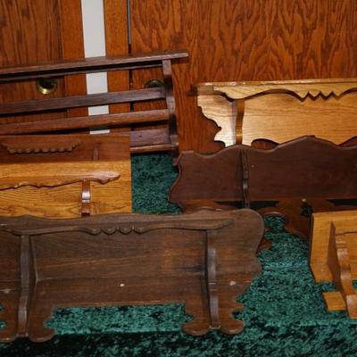 Collection of vintage wall shelves from 1880-1900 