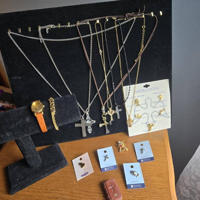 Jesus Necklaces and Pins Lot 