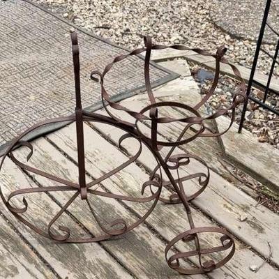 Metal Tricycle Plant Holders 