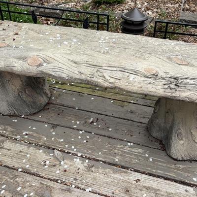 Wood Style Concrete Bench 