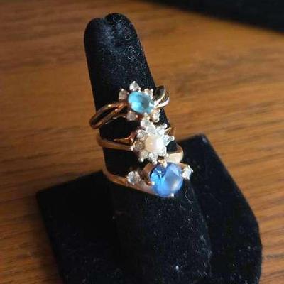 Gold Electroplated Rings Lot 