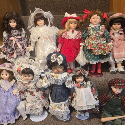 Assortment Of Porcelain Dolls