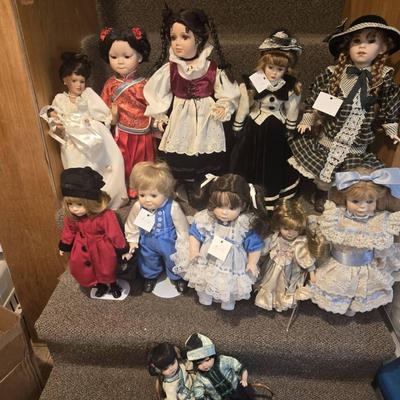 Collection Of Porcelain Dolls