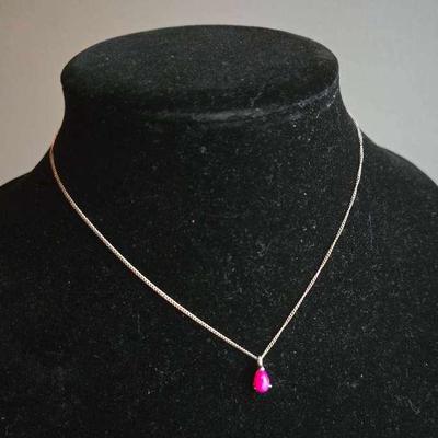 14K White Gold Necklace 