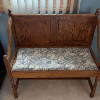 Wooden Bench With Storage 
